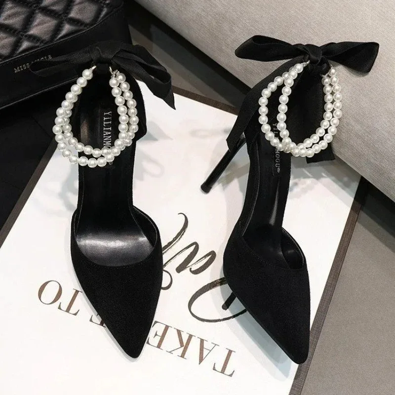 Women Shoes Zara - Comemore 2025 Summer Bow Black High
