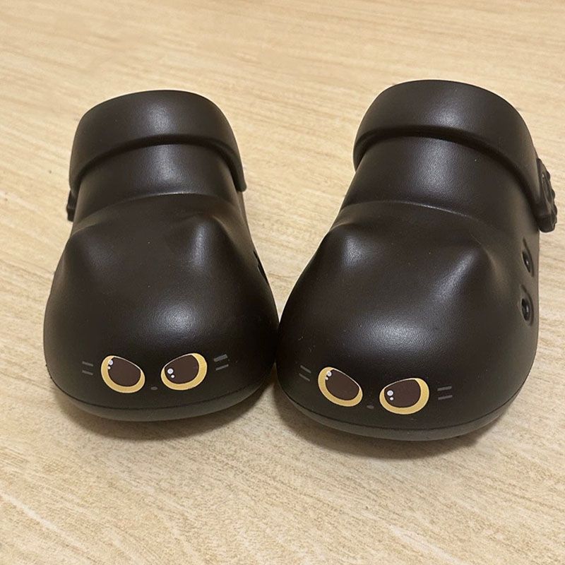 Women'S Shoes Temu - New creative black cat slippers for
