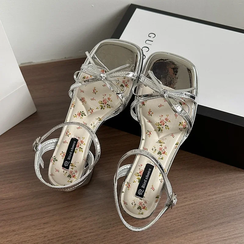 2026Summer Butterfly-knot Thic - Gladiator Sandal Women review and price