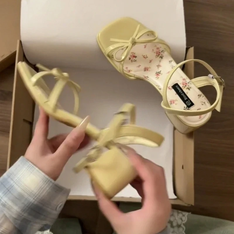 2026Summer Butterfly-knot Thic - Gladiator Sandal Women review and price