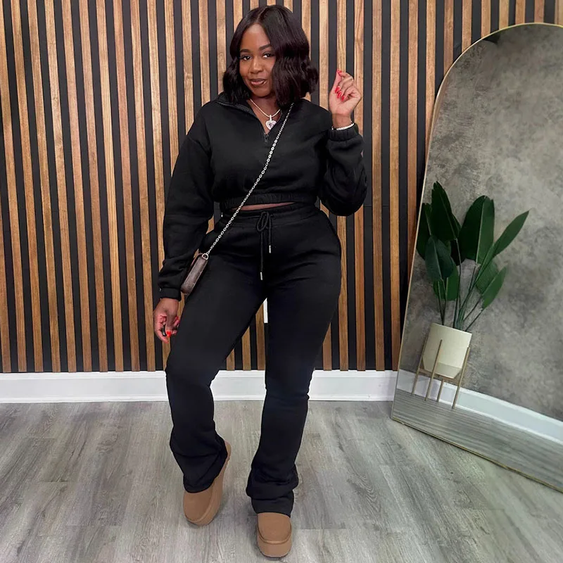 Solid Casual Tracksuits Set Wo - Women Shoes Joggers review and price