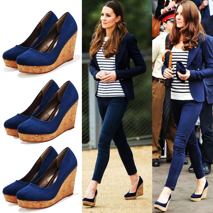 LIHUAMAO Wood Grain Suede High - Espadrille Wedge Shoes review and price